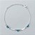 PULSEIRA FOLHEADA A PRATA COM 50 MILÉSIMOS + VERNIZ DIAMOND - PULSEIRA COM BORBOLETAS AZUÍS - TAMANHO: 18CM - EXTENSOR PRPS001038 - Imagem 1