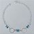 PULSEIRA FOLHEADA A PRATA COM 50 MILÉSIMOS + VERNIZ DIAMOND - PULSEIRA COM BORBOLETAS AZUÍS- TAMANHO: 18CM - FECHO LAGOSTA PRPS001039 - Imagem 1