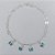 PULSEIRA FOLHEADA A PRATA COM 50 MILÉSIMOS + VERNIZ DIAMOND - PULSEIRA COM BORBOLETAS AZUÍS - TAMANHO: 18CM - FECHO LAGOSTA PRPS001041 - Imagem 1