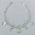PULSEIRA FOLHEADA A PRATA COM 50 MILÉSIMOS + VERNIZ DIAMOND - PULSEIRA COM BORBOLETAS BRILHANTES E PEDRAS CRISTAIS - TAMANHO: 17CM - FECHO LAGOSTA PRPS001044 - Imagem 1