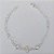 PULSEIRA FOLHEADA A PRATA COM 50 MILÉSIMOS + VERNIZ DIAMOND - PULSEIRA TREVO COM PEDRAS CRISTAIS - TAMANHO: 17CM - FECHO LAGOSTA PRPS001045 - Imagem 1