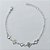 PULSEIRA FOLHEADA A PRATA COM 50 MILÉSIMOS + VERNIZ DIAMOND - PULSEIRA COM TREVOS E PEDRAS CRISTAIS - TAMANHO: 16CM - FECHO LAGOSTA PRPS001049 - Imagem 1