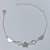 PULSEIRA FOLHEADA A PRATA COM 50 MILÉSIMOS + VERNIZ DIAMOND - PULSEIRA COM ESTRELAS E LUA E PEDRA CRISTAL- TAMANHO: 16CM + EXTENSOR - FECHO LAGOSTA PRPS001051 - Imagem 1