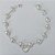 PULSEIRA FOLHEADA A PRATA COM 50 MILÉSIMOS + VERNIZ DIAMOND 18CM FORMATO CORAÇÃO EM PÉROLAS E CORAÇÃO DE VIDRO BRANCO FECHO LAGOSTA PRPS001058 - Imagem 1
