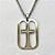 GARGANTILHA EM AÇO INOXIDÁVEL (BCOL033) CORRENTE ELO PORTUGUÊS 50CM (E1322) COM PINGENTE RETANGULAR CRUCIFIXO VAZADO 18X29MM - FECHO LAGOSTA - (AÇO1368) ACGG000225 - Imagem 2
