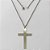 GARGANTILHA EM AÇO INOXIDÁVEL- (BCOL033)- CORRENTE ELO PORTUGUÊS 50CM  COM PINGENTE CRUCIFIXO 24X41MM - FECHO LAGOSTA - (AÇO1375)ACGG000232 - Imagem 1