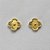 BRINCO FOLHEADO A OURO - BANHADO COM 5 MILÉSIMOS + VERNIZ DIAMOND - BRINCO DE PINO TREVO 9MM - (OURO220) OUBR000190 - Imagem 1