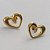 BRINCO FOLHEADO A OURO  - BANHADO COM 5 MILÉSIMOS + VERNIZ DIAMOND - BRINCO DE PINO CORAÇÃO VAZADO 19MM - (OURO222) OUBR000192 - Imagem 2