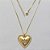 GARGANTILHA FOLHEADO A OURO - BANHADO COM 5 MILÉSIMOS + VERNIZ DIAMOND - GARGANTILHA COM CORRENTE VENEZIANA 45CM CORAÇÃO DESENHO PATINHA PET 24MM - (OURO226)OUGG000136 - Imagem 1