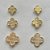 BRINCO FOLHEADO A OURO - BANHADO COM 5 MILÉSIMOS + VERNIZ DIAMOND -  TRIO DE BRINCO DE PINO VAN CLEFF 6/5/4MM - (OURO228) OUBR000196 - Imagem 1