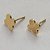 BRINCO FOLHEADO A OURO - BANHADO COM 5 MILÉSIMOS + VERNIZ DIAMOND -  TRIO DE BRINCO DE PINO VAN CLEFF 6/5/4MM - (OURO228) OUBR000196 - Imagem 2