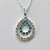 CONJUNTO FOLHEADO A PRATA COM 50 MILÉSIMOS  + VERNIZ DIAMOND CORRENTE CADEADO 45CM PINGENTE E BRINCOS FORMATO GOTA VAZADAS COM CRISTAIS COLORIDOS 15X21MM (PRA029) PRCJ000126 - Imagem 2