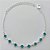 PULSEIRA FOLHEADO A PRATA COM 50 MILÉSIMOS + VERNIZ DIAMOND - PULSEIRA 15CM COM STRASS AZUÍS + EXTENSOR + FECHO LAGOSTA (PRA034) PRPS001065 - Imagem 1