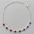 PULSEIRA FOLHEADO A PRATA COM 50 MILÉSIMOS + VERNIZ DIAMOND - PULSEIRA 15CM COM STRASS ROSA + EXTENSOR + FECHO LAGOSTA (PRA035) PRPS001066 - Imagem 1