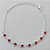 PULSEIRA FOLHEADO A PRATA COM 50 MILÉSIMOS + VERNIZ DIAMOND - PULSEIRA 15CM COM STRASS VERMELHA + EXTENSOR + FECHO LAGOSTA (PRA036) PRPS001067 - Imagem 1