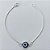 PULSEIRA FOLHEADO A PRATA COM 50 MILÉSIMOS + VERNIZ DIAMOND - PULSEIRA 18CM RABO DE RATO COM OLHO GREGO 10MM (PRA040) PRPS001071 - Imagem 1