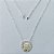 GARGANTILHA FOLHEADA A PRATA COM 50 MILÉSIMOS + VERNIZ DIAMOND CORRENTE CADEADO 45CM PINGENTE JESUS CRISTO 17MM (PRA055) PRGG001374 - Imagem 1