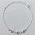 PULSEIRA FOLHEADO A PRATA COM 50 MILÉSIMOS + VERNIZ DIAMOND - PULSEIRA 16CM COM OLHOS GREGOS (PRA058) PRPS001080 - Imagem 1