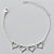 PULSEIRA FOLHEADO A PRATA COM 50 MILÉSIMOS + VERNIZ DIAMOND - PULSEIRA 14CM COM CORAÇÕES(PRA060) PRPS001082 - Imagem 1