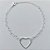 PULSEIRA FOLHEADA A PRATA COM 50 MILÉSIMOS + VERNIZ DIAMOND - PULSEIRA 18CM CORRENTE CORAÇÃO COM CORAÇÃO VAZADO + EXTENSOR - FECHO LAGOSTA( PRA063)  PRPS001085 - Imagem 1