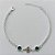 PULSEIRA FOLHEADA A PRATA COM 50 MILÉSIMOS + VERNIZ DIAMOND - PULSEIRA 18CM TREVO E PEDRAS CRISTAIS VERDE + EXTENSOR - FECHO LAGOSTA( PRA064)  PRPS001086 - Imagem 1