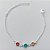 PULSEIRA FOLHEADA A PRATA COM 50 MILÉSIMOS + VERNIZ DIAMOND - PULSEIRA 16CM PEDRAS CRISTAIS COLORIDAS + EXTENSOR - FECHO LAGOSTA( PRA065)  PRPS001087 - Imagem 1