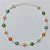 PULSEIRA FOLHEADA A PRATA COM 50 MILÉSIMOS + VERNIZ DIAMOND - PULSEIRA COM MARGARIDAS COLORIDAS- TAMANHO: 19CM + EXTENSOR E FECHO LAGOSTA PRPS001089 - Imagem 1
