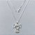 GARGANTILHA FOLHEADA A PRATA COM 50 MILÉSIMOS + VERNIZ DIAMOND - GARGANTILHA CORRENTE VENEZIANA 45CM PINGENTE MENINA COM MICRO ZIRCÔNIAS CRISTAL 24X26MM E FECHO LAGOSTA (PRA078) PRGG001379 - Imagem 1