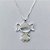GARGANTILHA FOLHEADA A PRATA COM 50 MILÉSIMOS + VERNIZ DIAMOND - GARGANTILHA CORRENTE VENEZIANA 45CM PINGENTE MENINA COM MICRO ZIRCÔNIAS CRISTAL 24X26MM E FECHO LAGOSTA (PRA078) PRGG001379 - Imagem 2