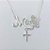 GARGANTILHA FOLHEADA A PRATA COM 50 MILÉSIMOS + VERNIZ DIAMOND - GARGANTILHA CORRENTE VENEZIANA 45CM PINGENTE MÃE COM CRUCIFIXO COM MICRO ZIRCÔNIAS E FECHO LAGOSTA PRGG001389 - Imagem 2