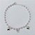 PULSEIRA FOLHEADA A PRATA COM 50 MILÉSIMOS + VERNIZ DIAMOND - PULSEIRA 17CM COM PÉROLAS E CORAÇÃO E ESTRELA PRPS001095 - Imagem 1