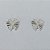 BRINCO FOLHEADA A PRATA COM 50 MILÉSIMOS + VERNIZ DIAMOND -  BRINCO PINO DE BORBOLETA 9MM PRBR001101 - Imagem 1