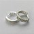 BRINCO FOLHEADA A PRATA COM 50 MILÉSIMOS + VERNIZ DIAMOND - BRINCO ARGOLA COM 2 FILEIRAS DE MICRO ZIRCÔNIAS 12MM PRBR001103 - Imagem 1