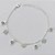 PULSEIRA FOLHEADO A PRATA COM 50 MILÉSIMOS + VERNIZ DIAMOND - PULSEIRA 17CM STRASS E CORAÇÕES DESENHADOS + EXTENSOR FECHO LAGOSTA   - (PRA094)PRPS001102 - Imagem 1