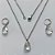 CONJUNTO EM AÇO INOXIDÁVEL - (AÇO03) CONJUNTO COM CORRENTE 50CM E BRINCOS ARGOLAS DE PRESSÃO COM PINGENTES EM ZIRCÔNIAS CRISTAL FUSION 10X14MM - COMPOSIÇÃO: AÇO INOXIDÁVEL - (AÇO1642)ACCJ000044 - Imagem 1