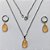 CONJUNTO EM AÇO INOXIDÁVEL - (AÇO03) CONJUNTO COM CORRENTE 50CM E BRINCOS ARGOLAS DE PRESSÃO COM PINGENTES EM RESINAS SALMÃO 10X14MM - COMPOSIÇÃO: AÇO INOXIDÁVEL - (AÇO1652)ACCJ000053 - Imagem 1