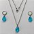 CONJUNTO EM AÇO INOXIDÁVEL - (AÇO03) CONJUNTO COM CORRENTE 50CM E BRINCOS ARGOLAS DE PRESSÃO COM PINGENTES EM ZIRCÔNIAS AZUÍS  10X14MM - COMPOSIÇÃO: AÇO INOXIDÁVEL - (AÇO1674) ACCJ000077 - Imagem 1