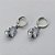 BRINCO EM AÇO INOXIDÁVEL - BRINCOS ARGOLAS DE PRESSÃO COM PINGENTES EM ZIRCÔNIAS CRISTAIS 10X14MM - COMPOSIÇÃO: AÇO INOXIDÁVEL - (AÇO1678)ACBR000245 - Imagem 2