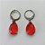 BRINCO EM AÇO INOXIDÁVEL - BRINCOS ARGOLAS DE PRESSÃO COM PINGENTES EM RESINAS VERMELHAS 10X14MM - COMPOSIÇÃO: AÇO INOXIDÁVEL - (AÇO1693)ACBR000254 - Imagem 1