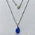 GARGANTILHA EM AÇO INOXIDÁVEL - (AÇO03) CORRENTE 50CM COM FECHO LAGOSTA E PINGENTE EM ZIRCÔNIA FUSION AZUL 10X14MM - COMPOSIÇÃO: AÇO INOXIDÁVEL - (AÇO1728) ACGG000318 - Imagem 1