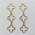BRINCO FOLHEADO A OURO - BANHADO COM 5 MILÉSIMOS + VERNIZ DIAMOND -  BRINCO DE PINO TREVOS VAZADOS 50MM - (OURO243)OUBR000202 - Imagem 1