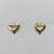 BRINCO FOLHEADO A OURO - BANHADO COM 5 MILÉSIMOS + VERNIZ DIAMOND -  BRINCO DE PINO CORAÇÃO VAZADO 5MM - (OURO248)OUBR000205 - Imagem 1