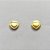 BRINCO FOLHEADO A OURO - BANHADO COM 5 MILÉSIMOS + VERNIZ DIAMOND - BRINCO DE PINO CORAÇÃO INFANTIL 5MM - (OURO250) OUBR000207 - Imagem 1