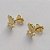 BRINCO FOLHEADO A OURO - BANHADO COM 5 MILÉSIMOS + VERNIZ DIAMOND - BRINCO DE PINO CACHORRINHO 7MM - (OURO251) OUBR000208 - Imagem 2