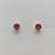 BRINCO FOLHEADO A OURO - BANHADO COM 5 MILÉSIMOS + VERNIZ DIAMOND -  BRINCO DE PINO STRASS ROSA 3MM - (OURO254)OUBR000211 - Imagem 1