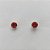 BRINCO FOLHEADO A OURO - BANHADO COM 5 MILÉSIMOS + VERNIZ DIAMOND -  BRINCO DE PINO STRASS VERMELHO 3MM - (OURO257) OUBR000214 - Imagem 1