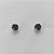 BRINCO FOLHEADO A OURO - BANHADO COM 5 MILÉSIMOS + VERNIZ DIAMOND -  BRINCO DE PINO STRASS VERDE 3MM - (OURO258) OUBR000215 - Imagem 1