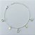 PULSEIRA FOLHEADA A PRATA COM 50 MILÉSIMOS + VERNIZ DIAMOND - PULSEIRA COM PEDRAS CRISTAIS E BOLINHAS LISAS - TAMANHO: 16CM + EXTENSOR E  FECHO LAGOSTA (PRA100) PRPS001106 - Imagem 1