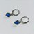 BRINCO EM AÇO INOXIDÁVEL - BRINCOS ARGOLAS DE PRESSÃO COM PINGENTE EM ZIRCÔNIA CORAÇÃO AZUL 7X8MM - COMPOSIÇÃO: AÇO INOXIDÁVEL - (AÇO1730) - ACBR000267 - Imagem 2