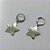 BRINCO EM AÇO INOXIDÁVEL(E0879) (CX102) - BRINCOS ARGOLAS DE PRESSÃO COM PINGENTE ESTRELA  17MM - COMPOSIÇÃO: AÇO INOXIDÁVEL - (AÇO1744)5)- ACBR000275 - Imagem 2